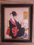 geisha robe rouge et noire